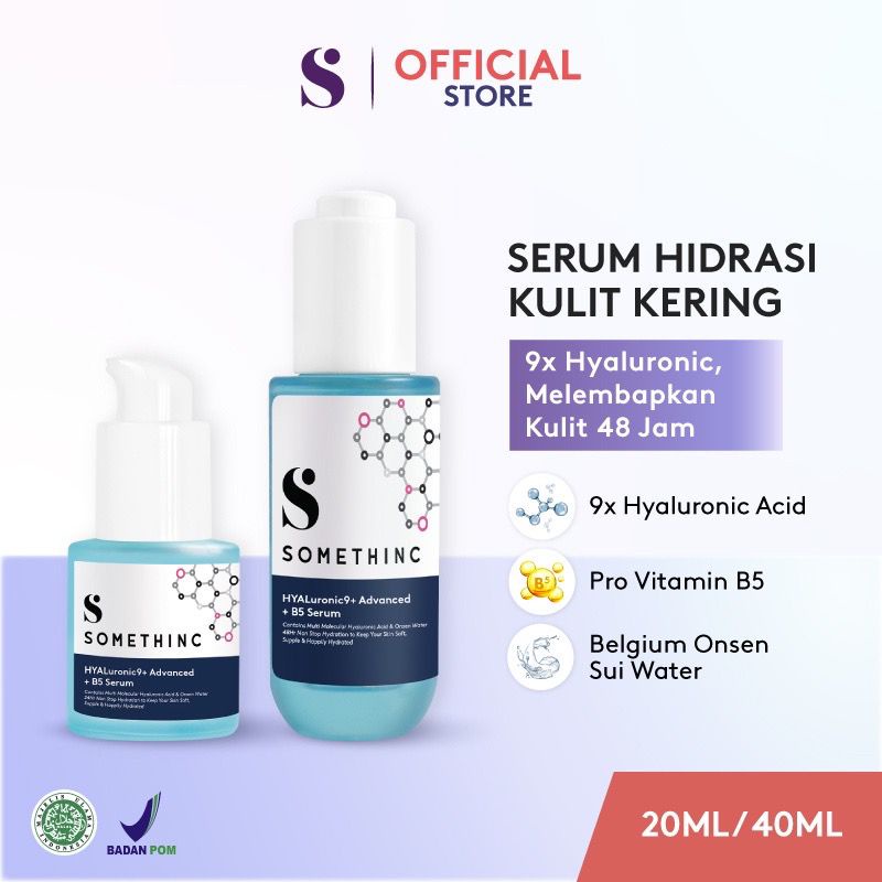 SOMETHINC HYALuronic9+ Advanced + B5 Serum Hyaluronic 20ml 40ml Serum Anti Aging Mencegah Kerutan Wa