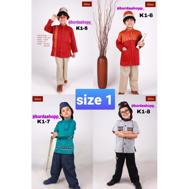 BAJU MUSLIM DANNIS ANAK LAKI LAKI SIZE 1