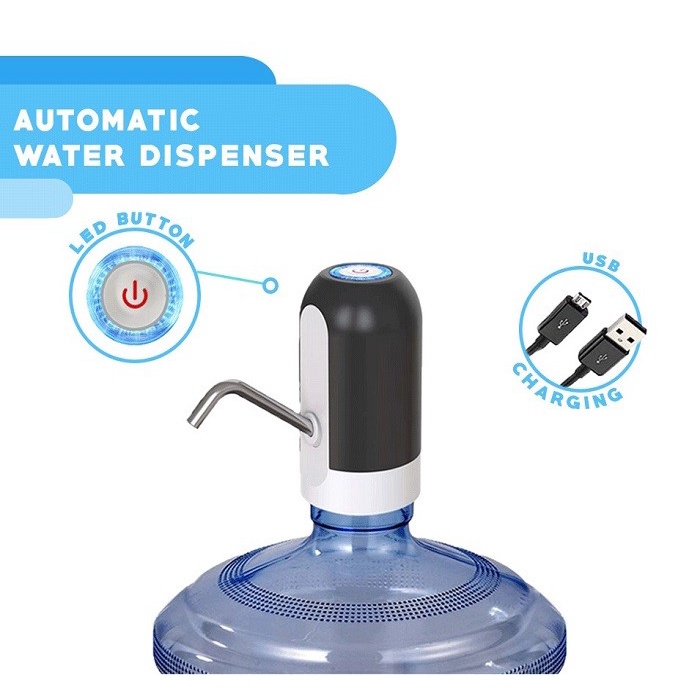 Pompa Galon Elektrik Recharge Dispenser Air Galon USB Charge/ Rechargeable USB Water Pump