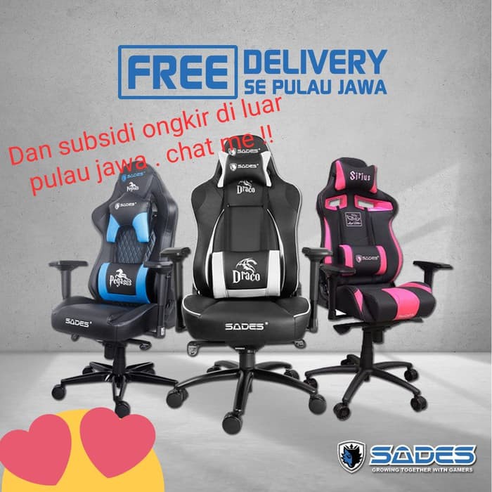 KURSI GAMING DRACO SADES - GAMING CHAIR SADES DRACO