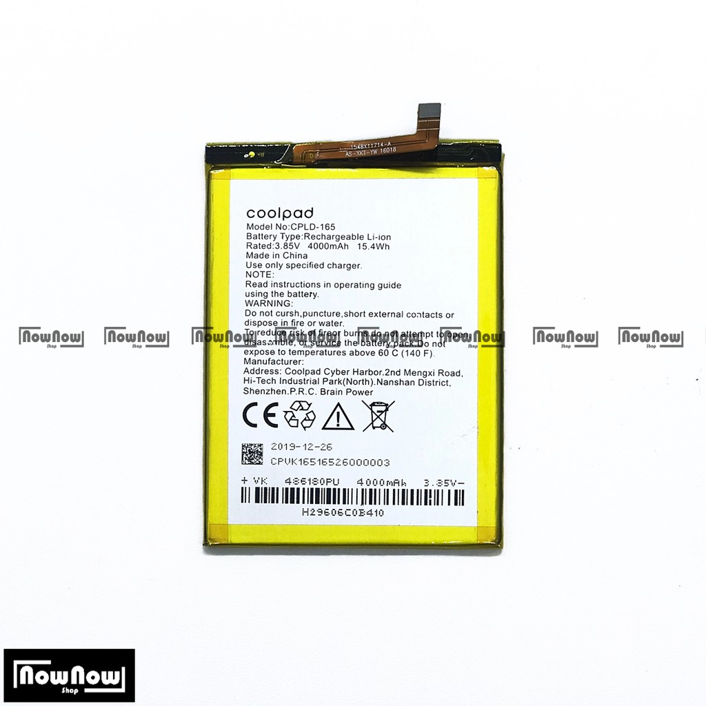 Baterai Coolpad E580 CPLD-165 Original Batre Batrai Battery HP CPLD165 Cool Pad