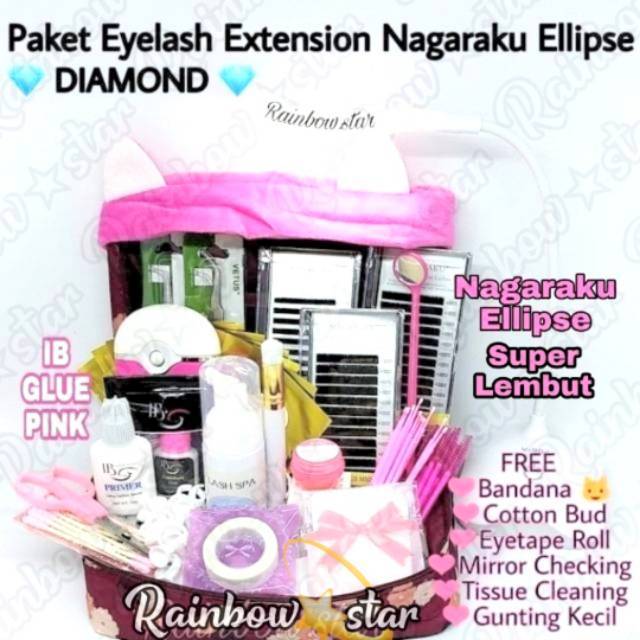 Paket DIAMOND Eyelash Extension NAGARAKU PREMIUM ELLIPSE Super Soft