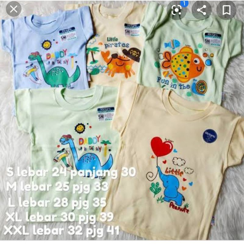 Oblong bayi merk Ridges bahan kaos/1pcs