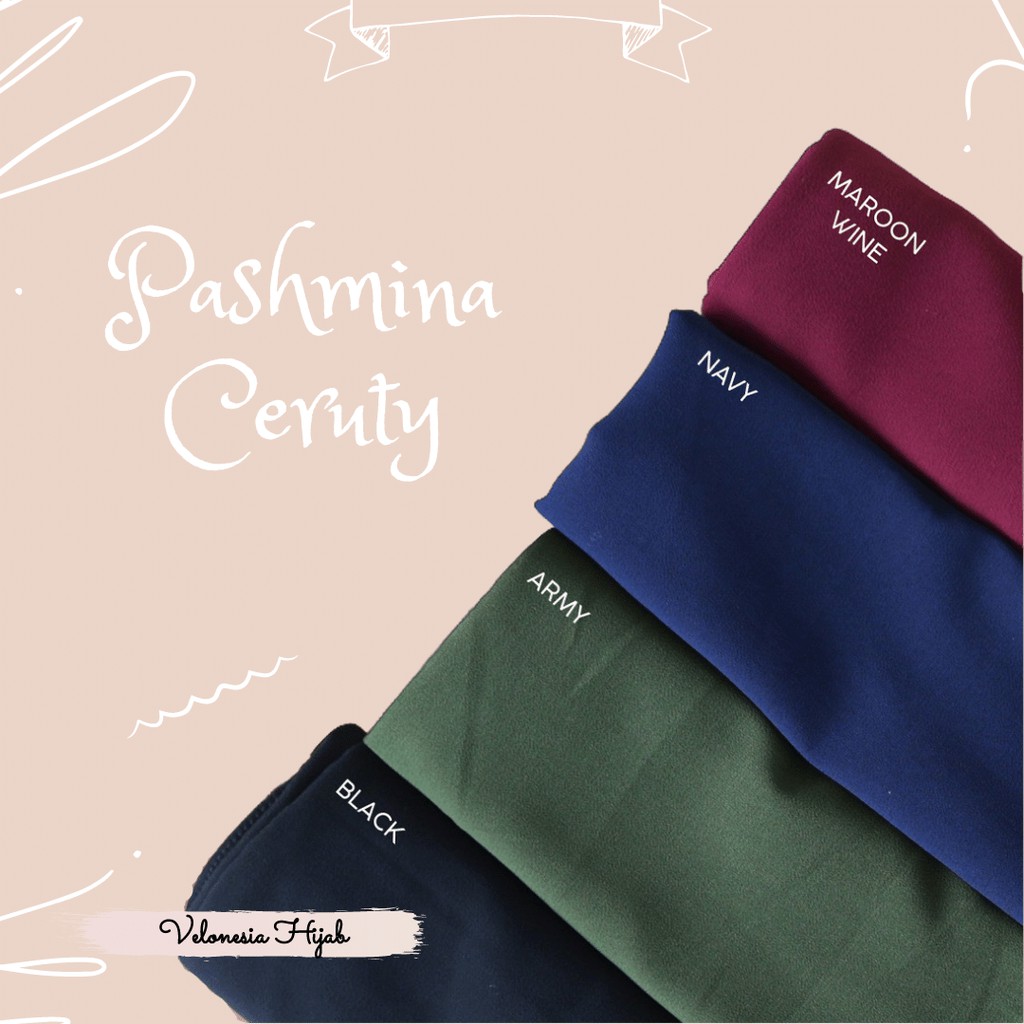 Pashmina Ceruti Babydoll 175x75 Pashmina Bahan Ceruti Babydoll Tepi Jahit Ceruti Pashmina Babydoll