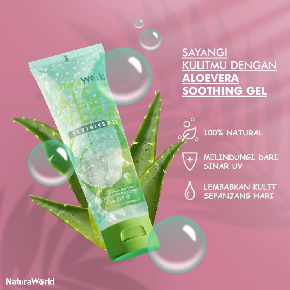 Naturaworld Aloevera Soothing Gel Dan Moisturizing 120 ML