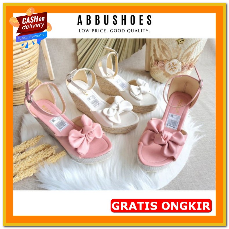 Terbaru[Lr 038]Ando Andini - Sandal Wedges Fashion Wanita Dewasa And Abbushoes Af 19 Wedges Wani