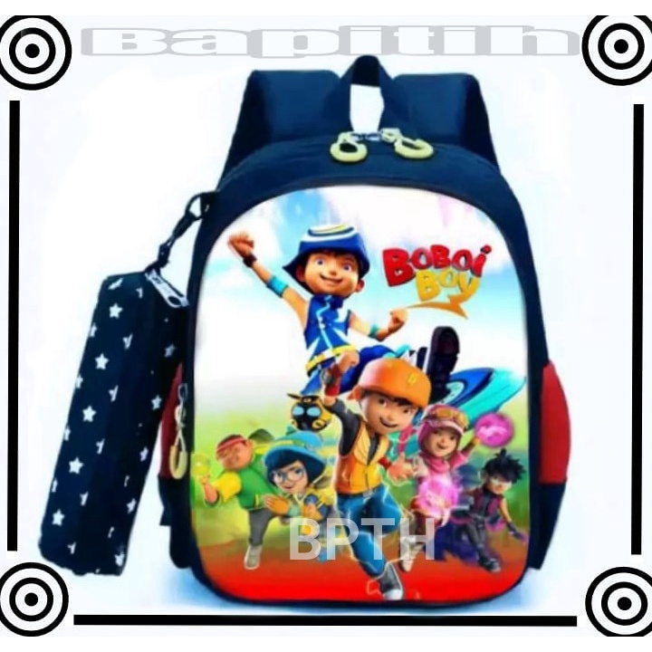 BPT Tas Anak Karakter Kartun B0b0b0y Tas Sekolah Ransel Anak Laki-Laki TK SD Terbaru Kids Backpack Murah