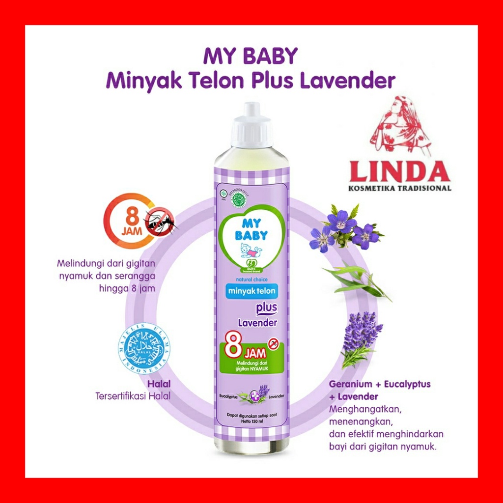 MY BABY MINYAK TELON PLUS LAVENDER 8 JAM (ungu)