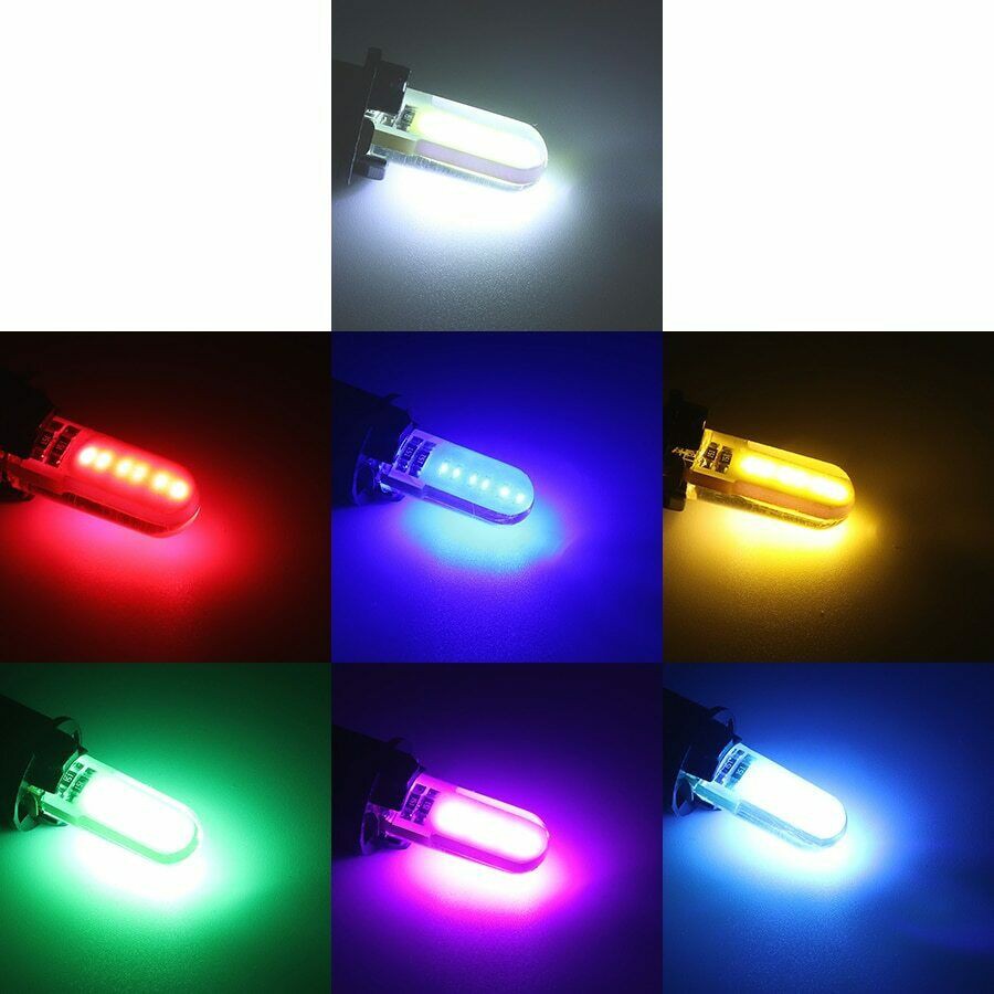 LAMPU Senja Sein Mundur Rem Speedo Mobil Motor LED T10 W5W 12 SMD Crystal Jelly COB Silicone