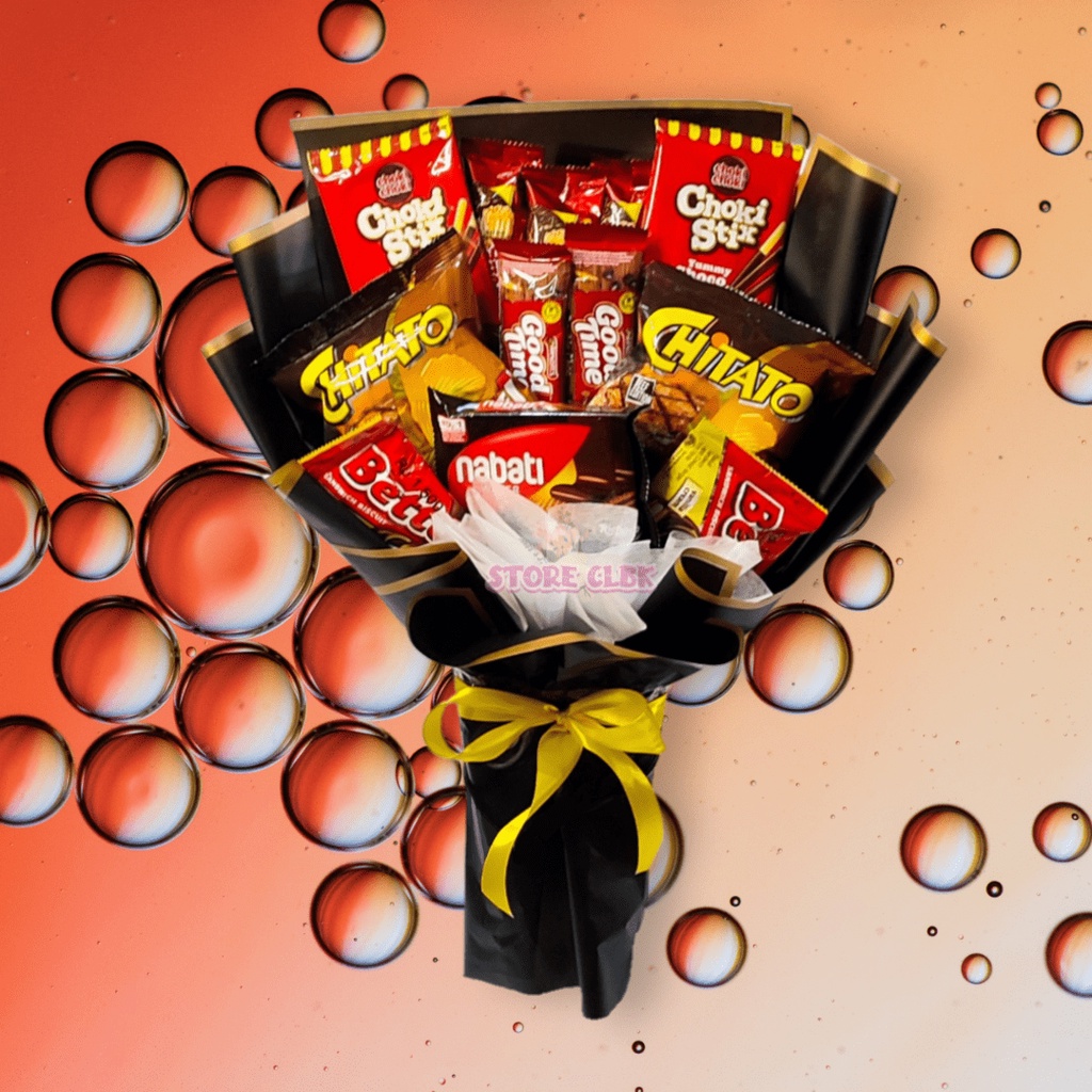 

Bouquet Snack / Buket Makanan / Buket Snack / Bouquet Snack Medium | Hadiah Wisuda / Hadiah Happy Birthday Dll