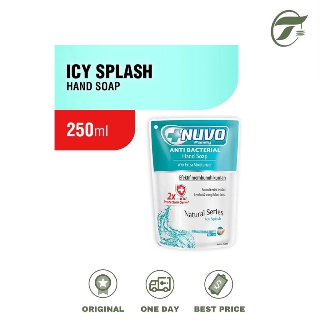 

REFILL HAND SOAP 250ML TOSCA POUCH ICY SPLASH 1061021 NUVO