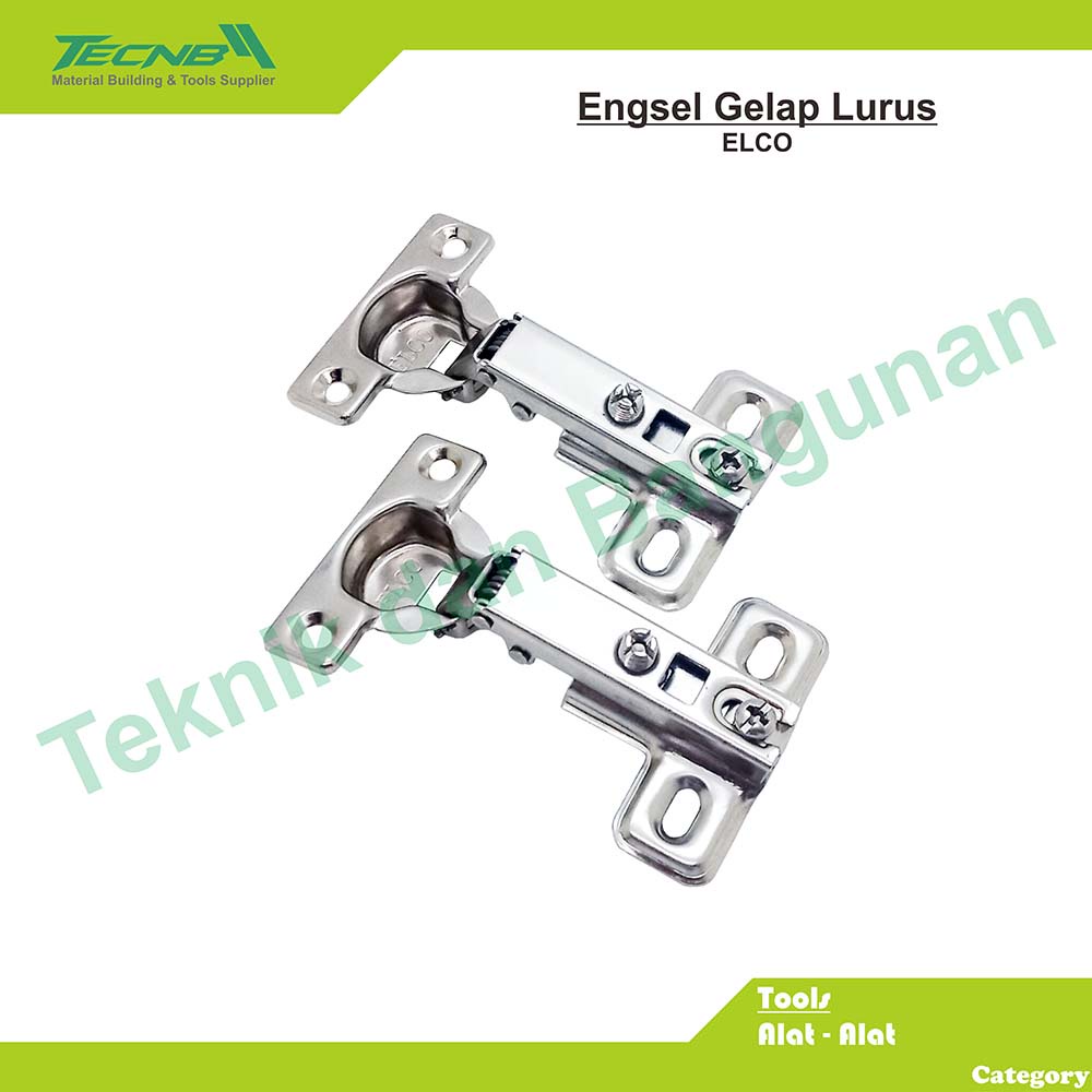 Engsel Gelap Mini Sendok Lemari Dapur Lurus ELCO 26mm x2pcs/set