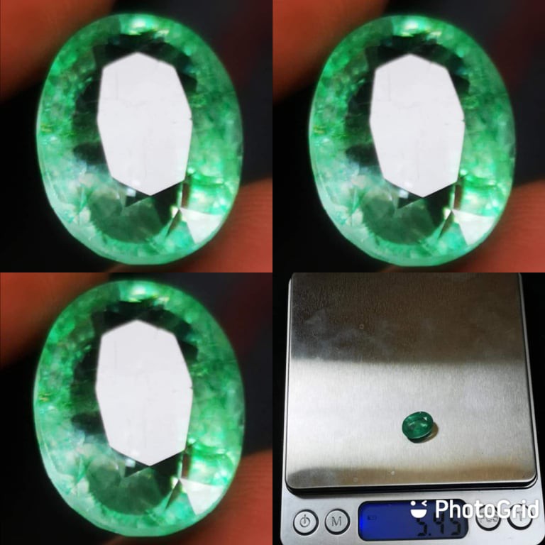 NATURAL EMERALD BERYL ZAMBRUD COLOMBIA CE MINOR TOP LUSTER