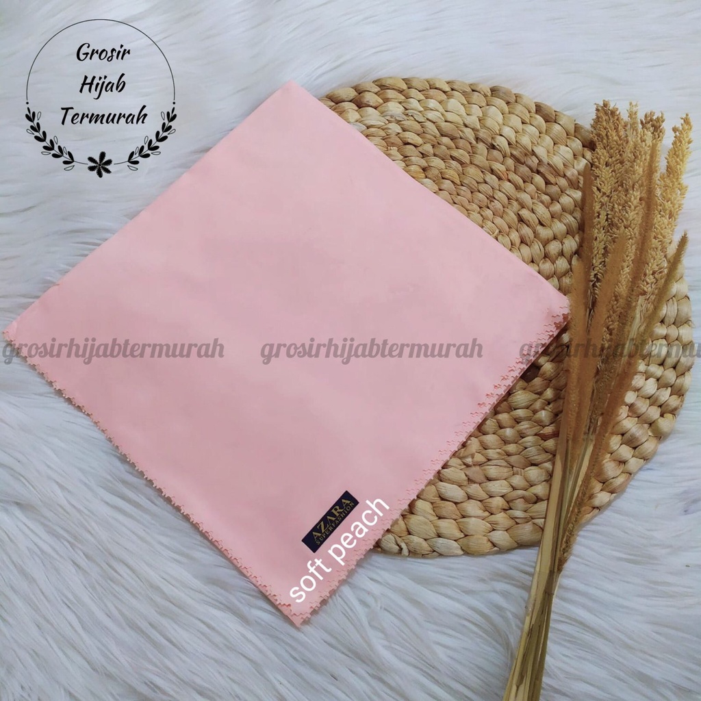Hijab segiempat Oskara laser cut /Oscara /Japan / Jilbab voal miracle plain lasercut azara-Soft Peach