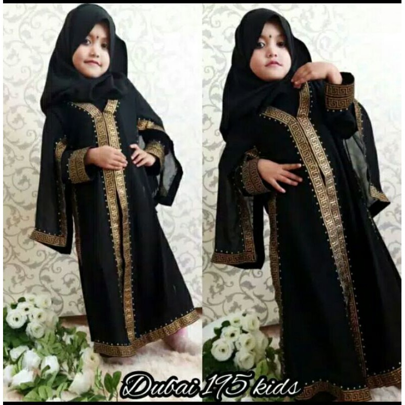 abaya dubai kids abaya hitam abaya rompi renda anak anak