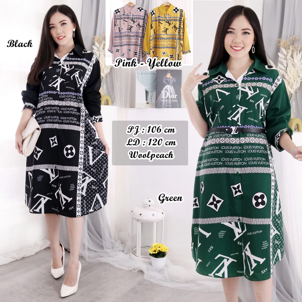 Kemeja Tunik Wolfis Jumbo import #TK145