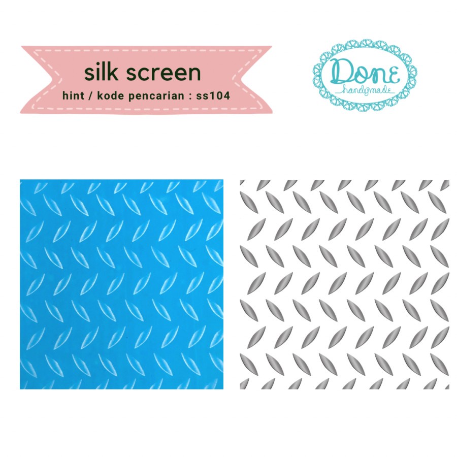 Done handymade silk screen motif clay scrapbooking elips ss104