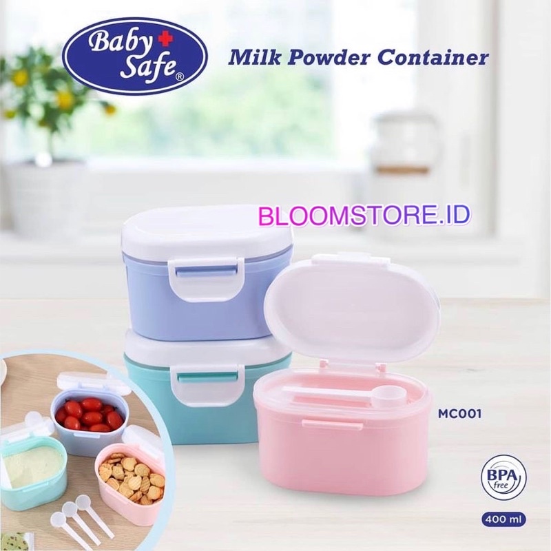 BABY SAFE Milk Powder Container Tempat Wadah Penyimpanan Susu Bubuk Formula 400 800 ml 400ml 800ml MC001 MC002 MC 001 002 BabySafe Murah Termurah Promo