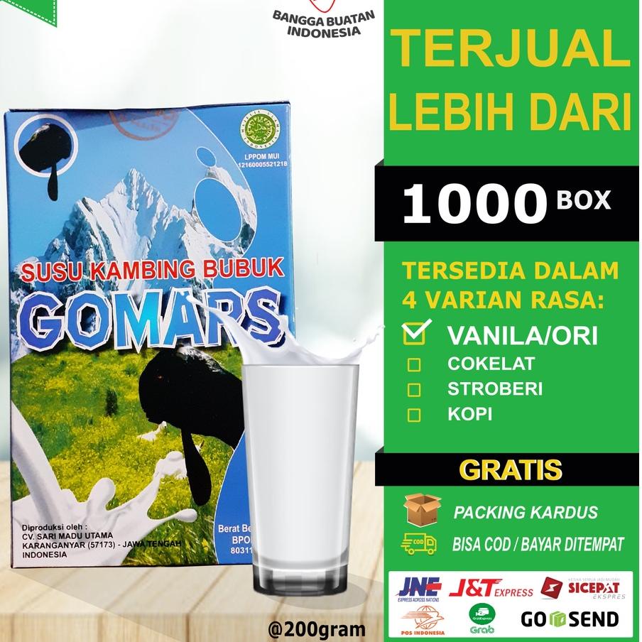 

Baru GROSIR G0MARS Rasa ORIGINAL - Susu Kambing Etawa bubuk kemasan kotak @ 200 gram BPOM & ED