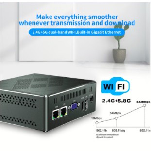 Mini PC CK6 Intel Core i5 5257U 8GB/128GB SSD 4K Dual LAN HDMI VGA DP Windows 10