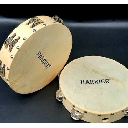 TAMBORIN HARRIER 10 INCH - KULIT LEMBU DOUBLE RING TAMBORINE - TAMBOURINE ORIGINAL