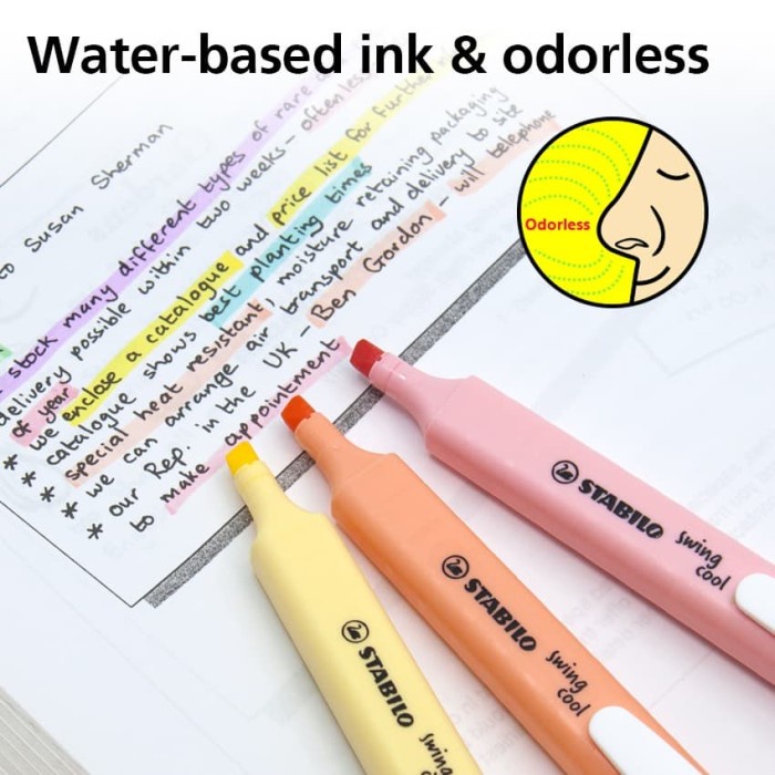 

TULIS-ALAT- STABILO SET 6 - SWING COOL PASTEL EDITION / HIGHLIGHTER 6 PCS / PEN AN -ALAT-TULIS.