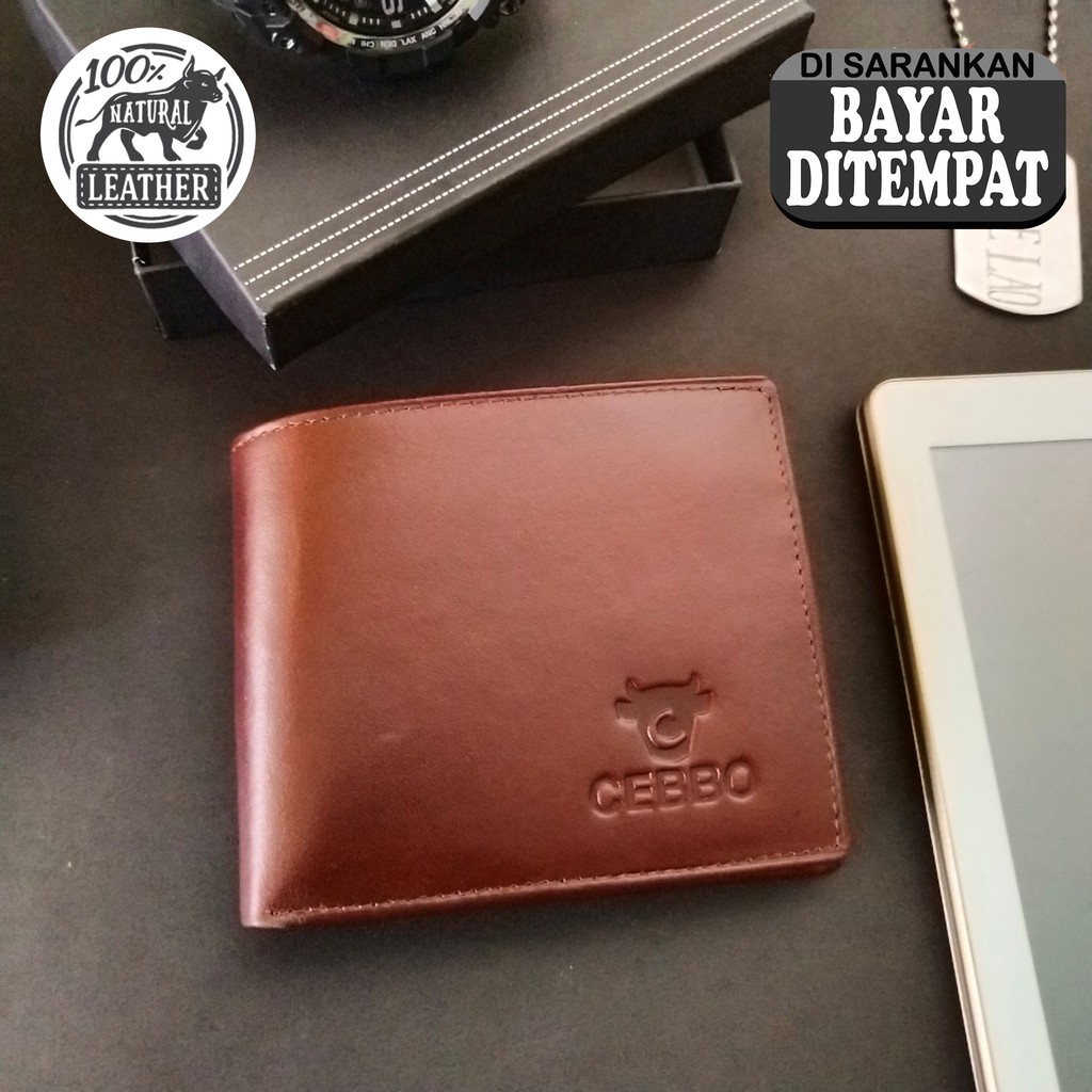 Dompet Kulit Sapi lipat 2 Pria Murah