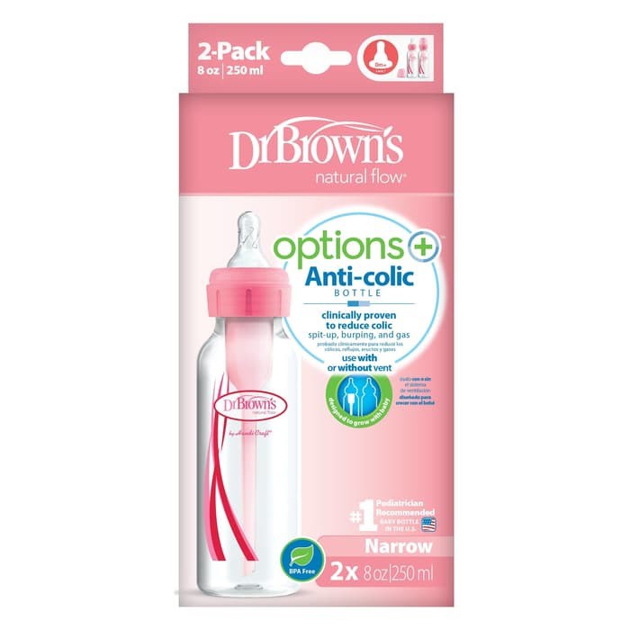 Botol Susu Dr Browns 250ml PP Option+ Narrow Neck Baby Bottle 2 Pack