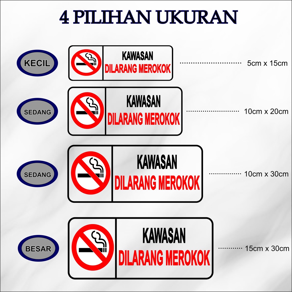 STIKER Himbuan, Larangan, Petunjuk BAHAN STICKER VINYL ANTI AIR  Poster Flayer Tamu Harap Lapor Dilarang Merokok Jagalah Kebersihan Masuk Keluar Dorong Tarik CCTV Toilet  Kasir Staff Only Kiblat Order Disini Toko Custom Reques Logo