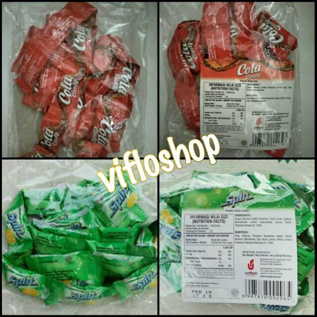 

Permen Split Lemon / Permen Cola Candy isi 30