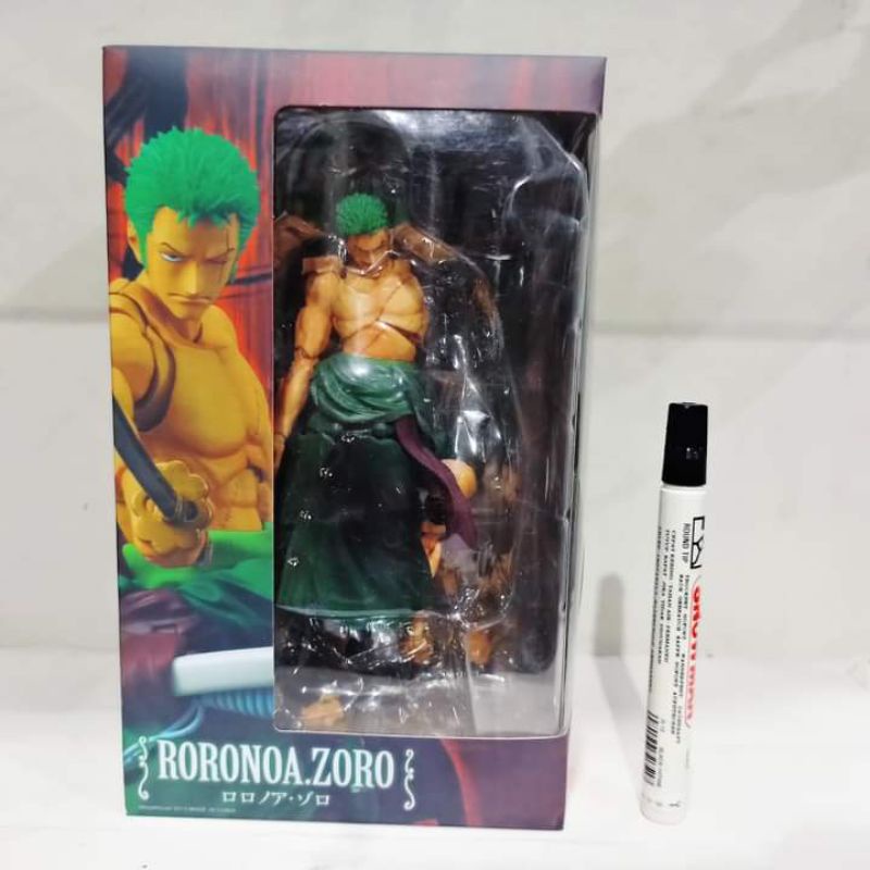 mainan action figurevariable action heroesVAH roronoa zoro box hijautinggi sekitar 8 inch
Full artik