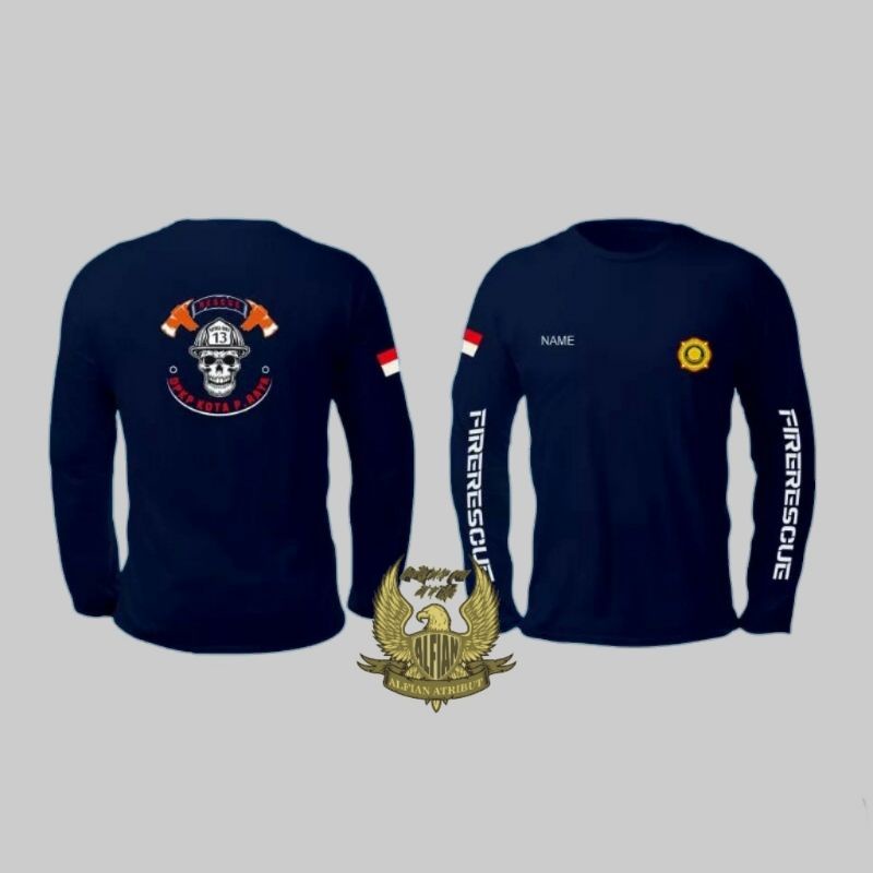 kaos damkar,baju kaos firerescue lengan panjang