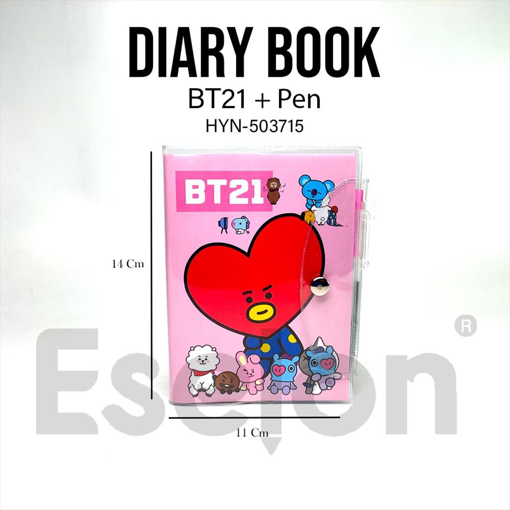 

Diary Bt21+pen size A6 56lbr / Diary Bt21+pen HYN-503715