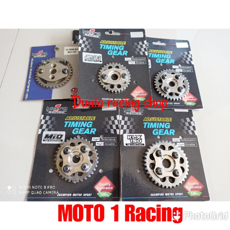 Gigi Sentrik MOTO 1 Timing Gear Mio Nouvo Jupiter MX king Vixion R15 CRF 150 Vega KLX 150 DTRACKER BEAT Mio M3 X ride Mio z Fino 125 Aerox Xabre adjustable stelan