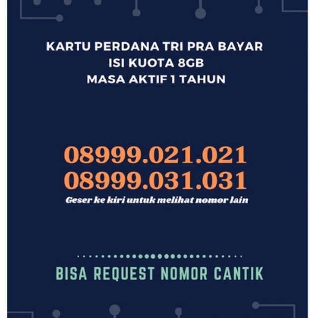 Nomor Cantik TRI 150322.3