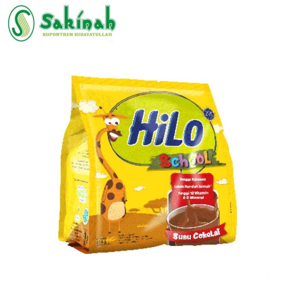 HiLo School Chocolate Gusset 350 gram 10 Sachet - Susu Tinggi Kalsium