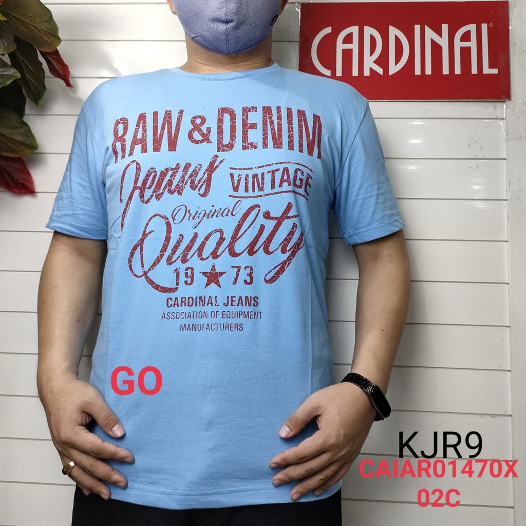 gos KJR CARDINAL JEANS KAOS T-Shirt Pakaian Pria Atasan Kaos Oblong Casual Santai Original