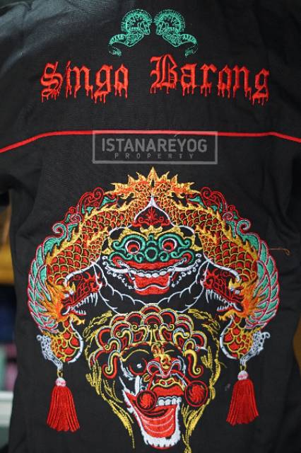 HEM / KEMEJA BORDIR MOTIF SINGO  JARANAN BAJU REOG PONOROGO BAJU JARANAN