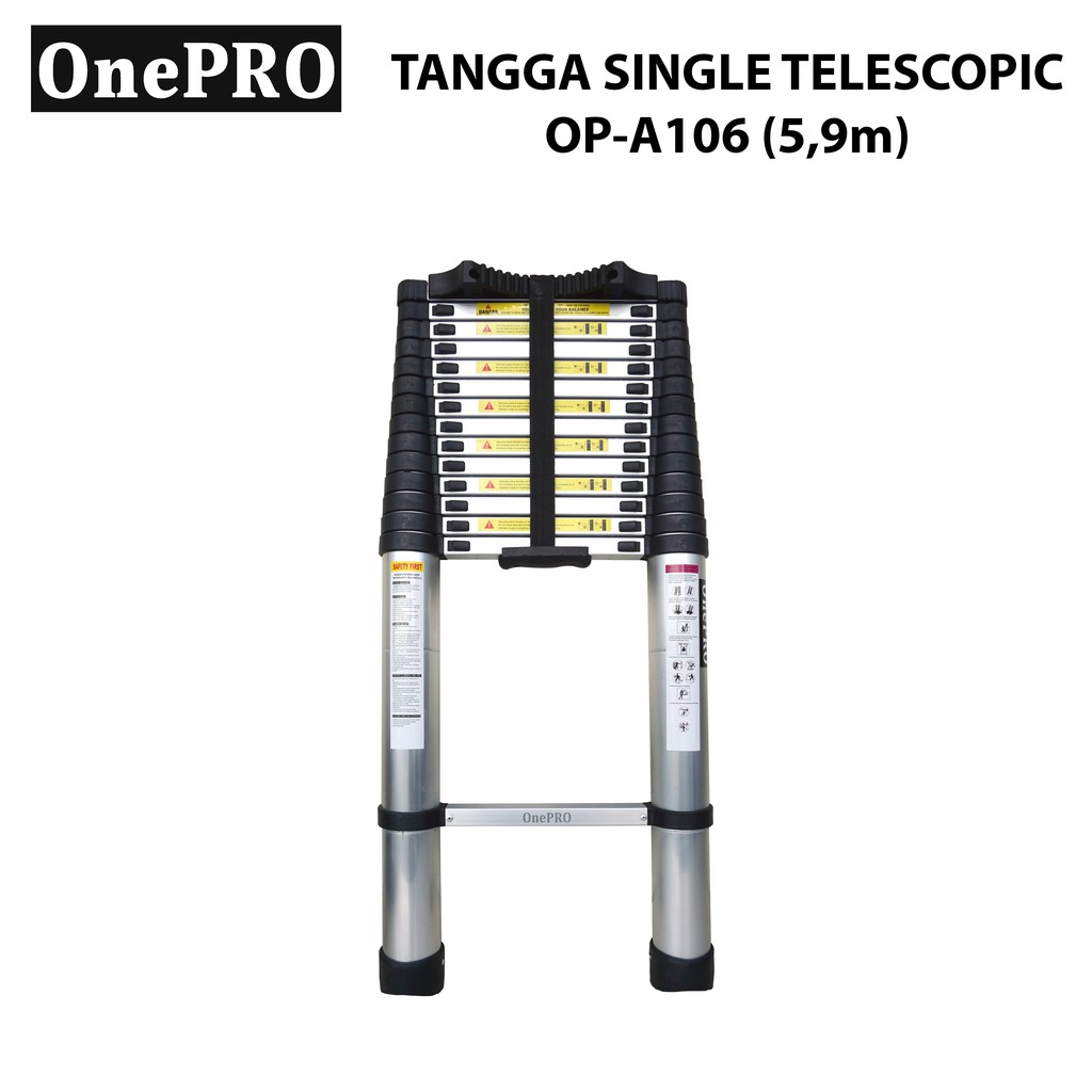 Tangga Single Telescopic Onepro OP-A106 / Tangga Lipat Alumunium Teleskopik