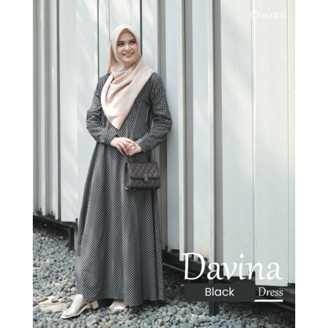 Davina Dress ORI Audina/Gamis Audina/Gamis motif /Gamis Adem Nyaman