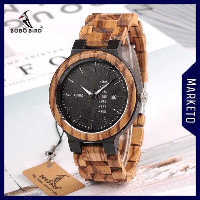  Jam  Tangan  Kayu  Vintage Retro Classic Analog Pria Jam  