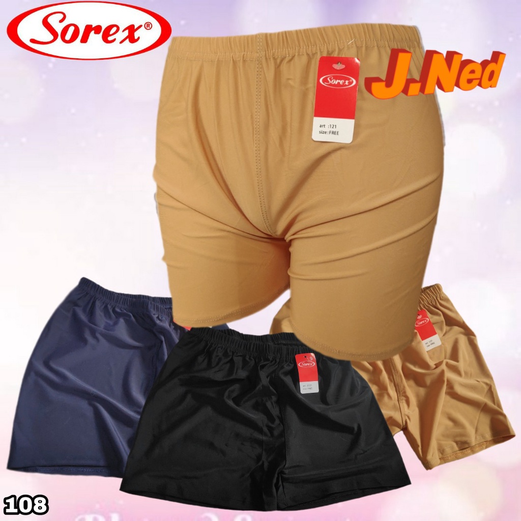 J108 - CELANA PENDEK, CELANA SENAM WANITA SOREX SIZE M/L DAN XL/XXL HARGA PER 1PCS