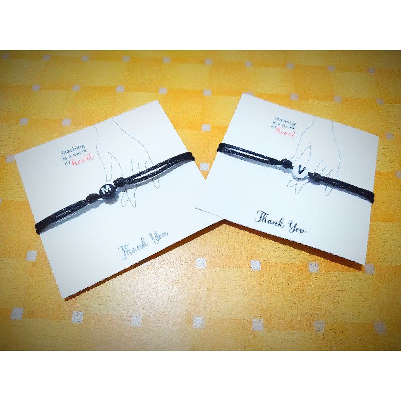 GELANG TALI INISIAL HURUF BULAT PIPIH