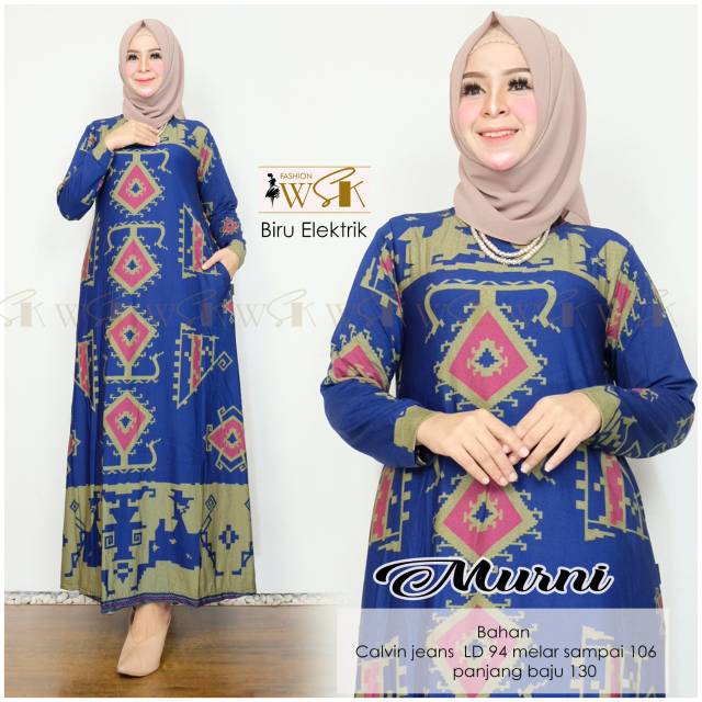 Murni Gamis Wanita Fashion Muslim Fab Calvin Jeans