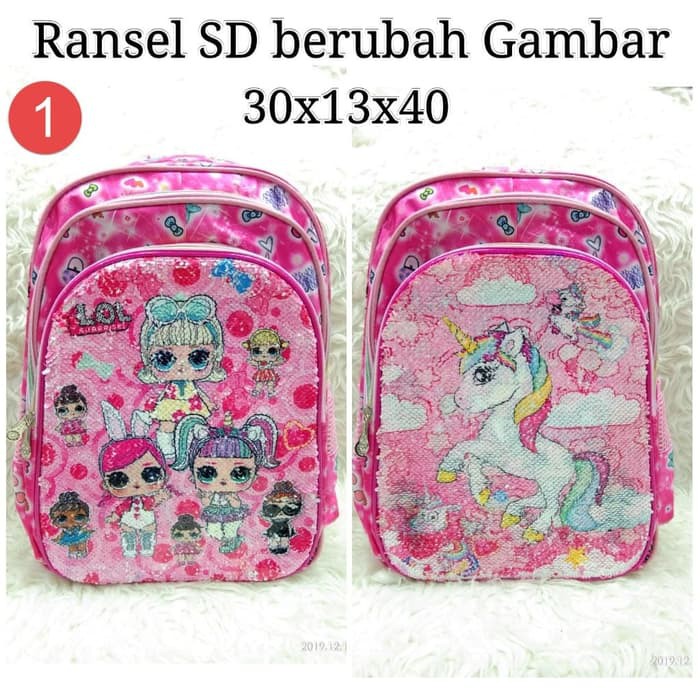 Zara Kids Tas Backpack Anak Perempuan Disney Mickey Mouse 6206ZX  Sekolah Anak Sd Borci Lol Surpris