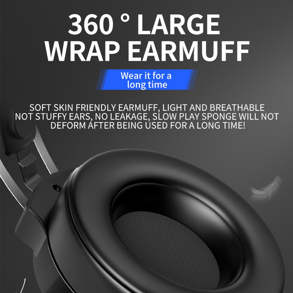 Q9 Headset Gaming Kabel HiFi 7.1 Channel RGB 7 Warna Dengan Mic