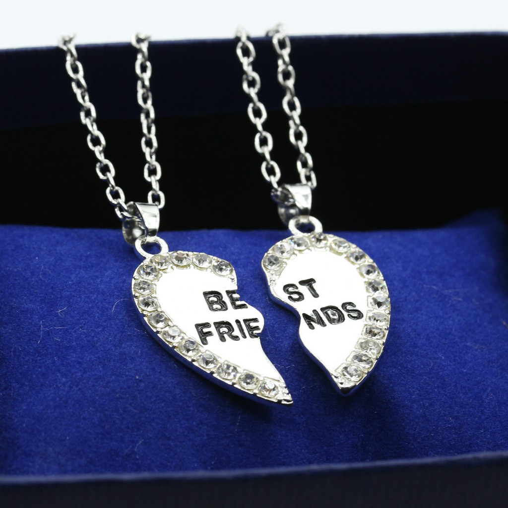 Kalung Love English Pendant Fashion Two-Piece Diamond Sahabat