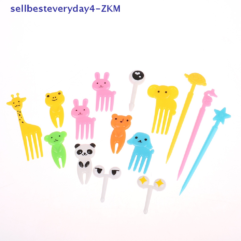 52pcs Garpu Buah Dessert Mini Desain Kartun Hewan Untuk Dekorasi Pesta Anak