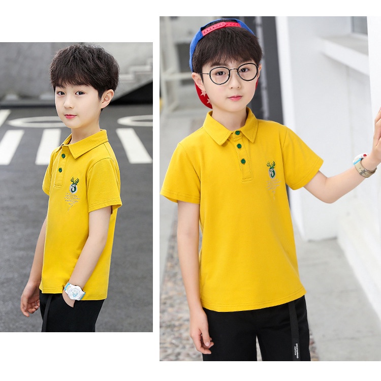 LIAM SET POLO YELLOW BAJU SETELAN ANAK COWOK KOREA FASHION IMPORT REMAJA CASUAL