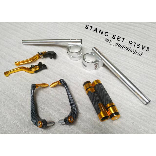 STANG R15 V3 HANDLE R15V3 STANG RIDE IT R15 VVA YAMAHA R15 V3 HANDGRIP RIZOMA PROGUARD KARBON R15 V3